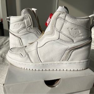 Air Jordan 1 High Zip (White/University Red) - Women’s Size 7.5